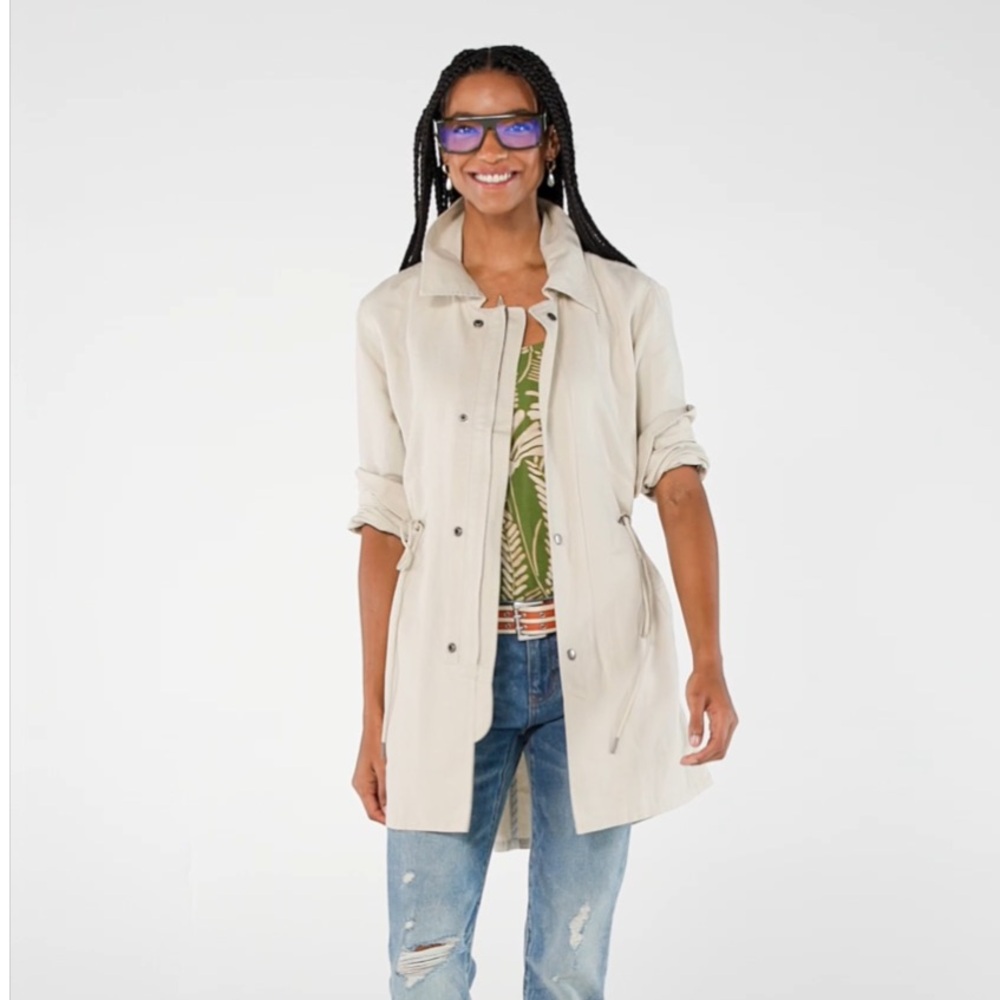 Cabi tan/beige linen blend Women's Jacket